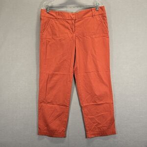 J Crew  Pants Women's Sz 12 Coral City Fit Stretch Casual Cotton Blend Mid Rise